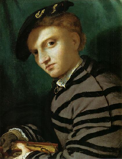 Lorenzo Lotto Portrait of a Young Man With a Book Sweden oil painting art